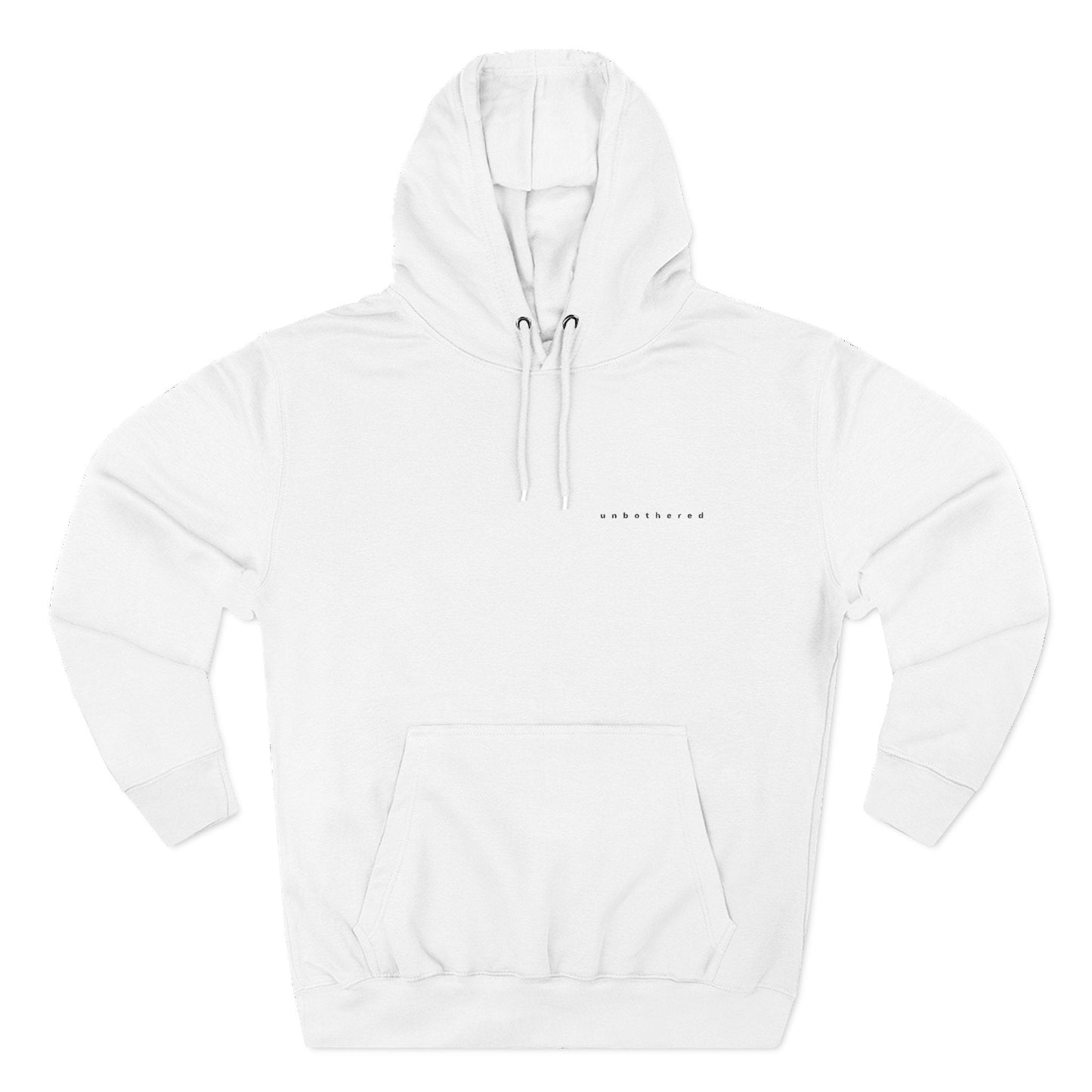 UNBOTHERED Essential Hoodie – Coupe intemporelle, confort quotidien, minimalisme affirmé Printify