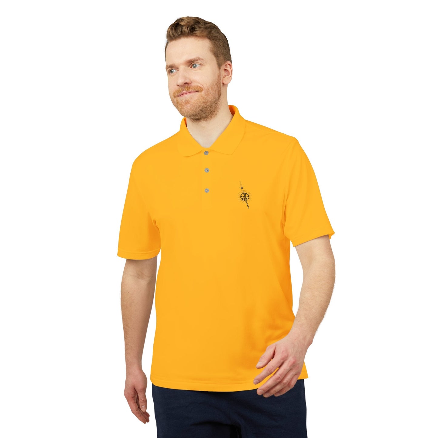 Polo Adidas® Brodé - Emblème Heart Pirate Trafalgar Law, Streetwear Minimaliste Manga, Cadeau Unisexe One Piece Printify