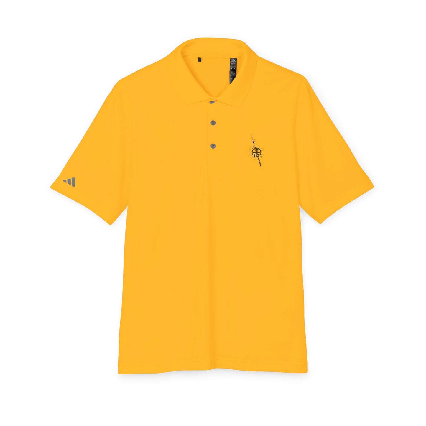 Polo Adidas® Brodé - Emblème Heart Pirate Trafalgar Law, Streetwear Minimaliste Manga, Cadeau Unisexe One Piece Printify