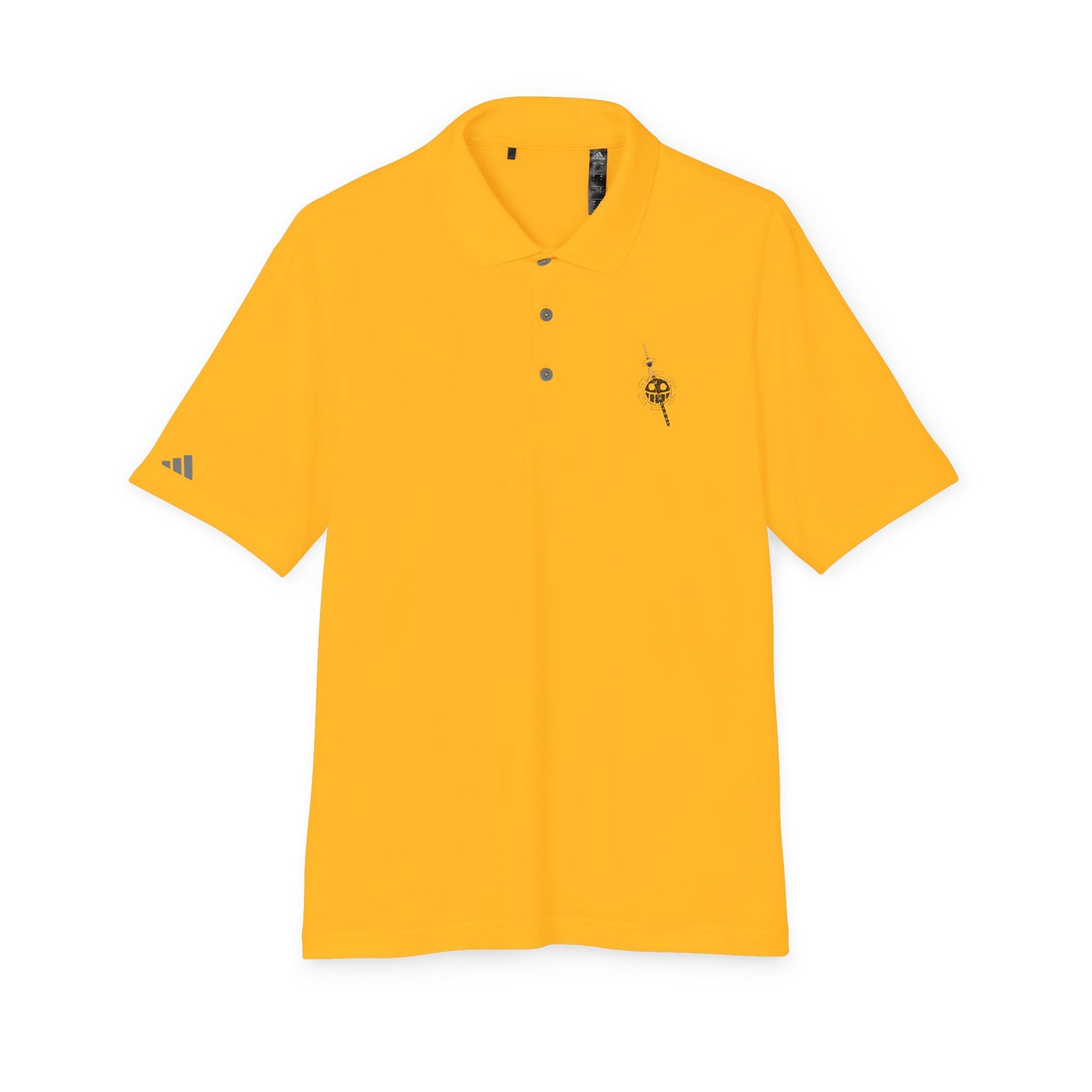 Polo Adidas® Brodé - Emblème Heart Pirate Trafalgar Law, Streetwear Minimaliste Manga, Cadeau Unisexe One Piece Printify