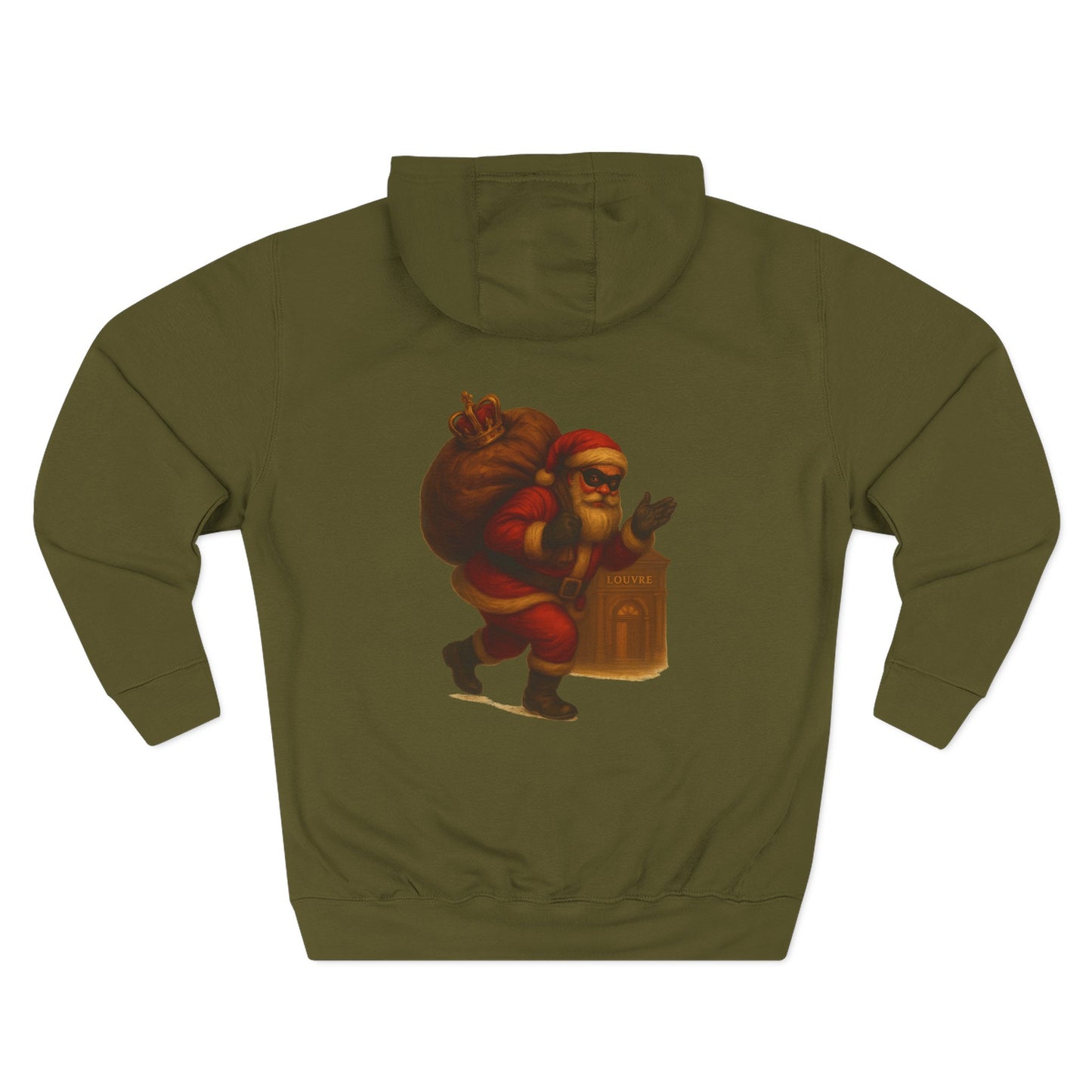 Vintage Santa Claus Oh! Oh! Oh! Hoodie | Christmas Holiday Sweater-Style Sweatshirt Printify