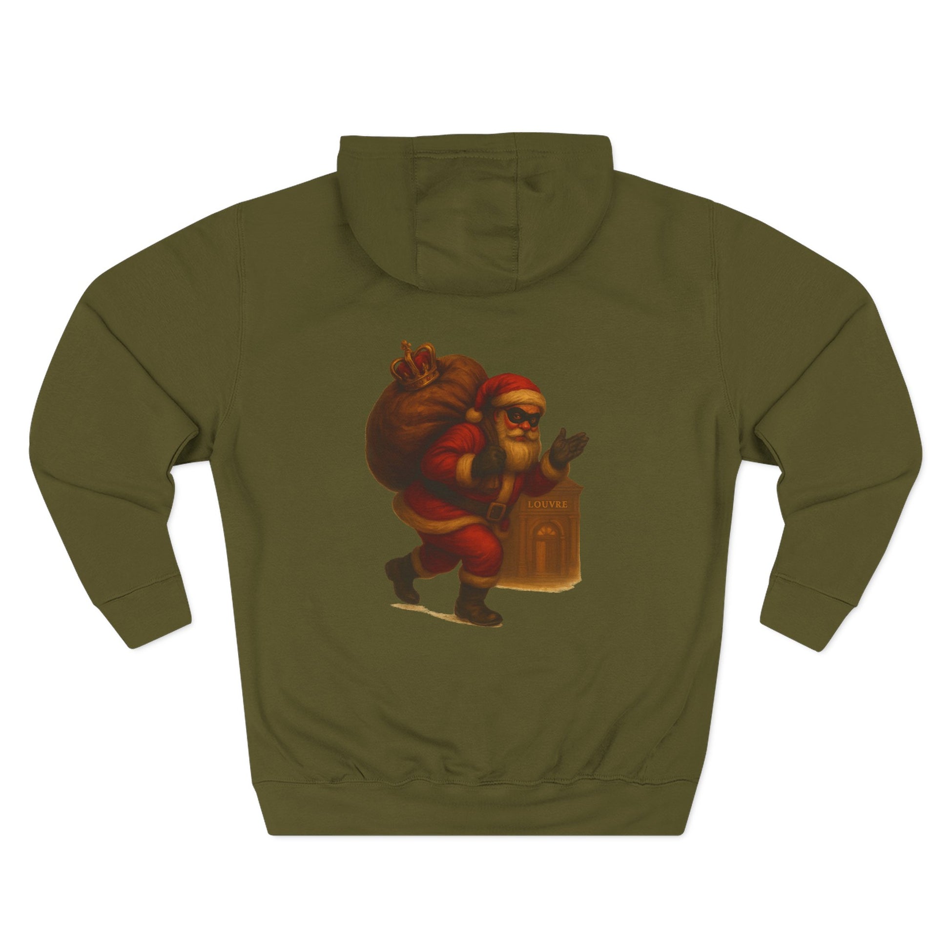 Vintage Santa Claus Oh! Oh! Oh! Hoodie | Christmas Holiday Sweater-Style Sweatshirt Printify