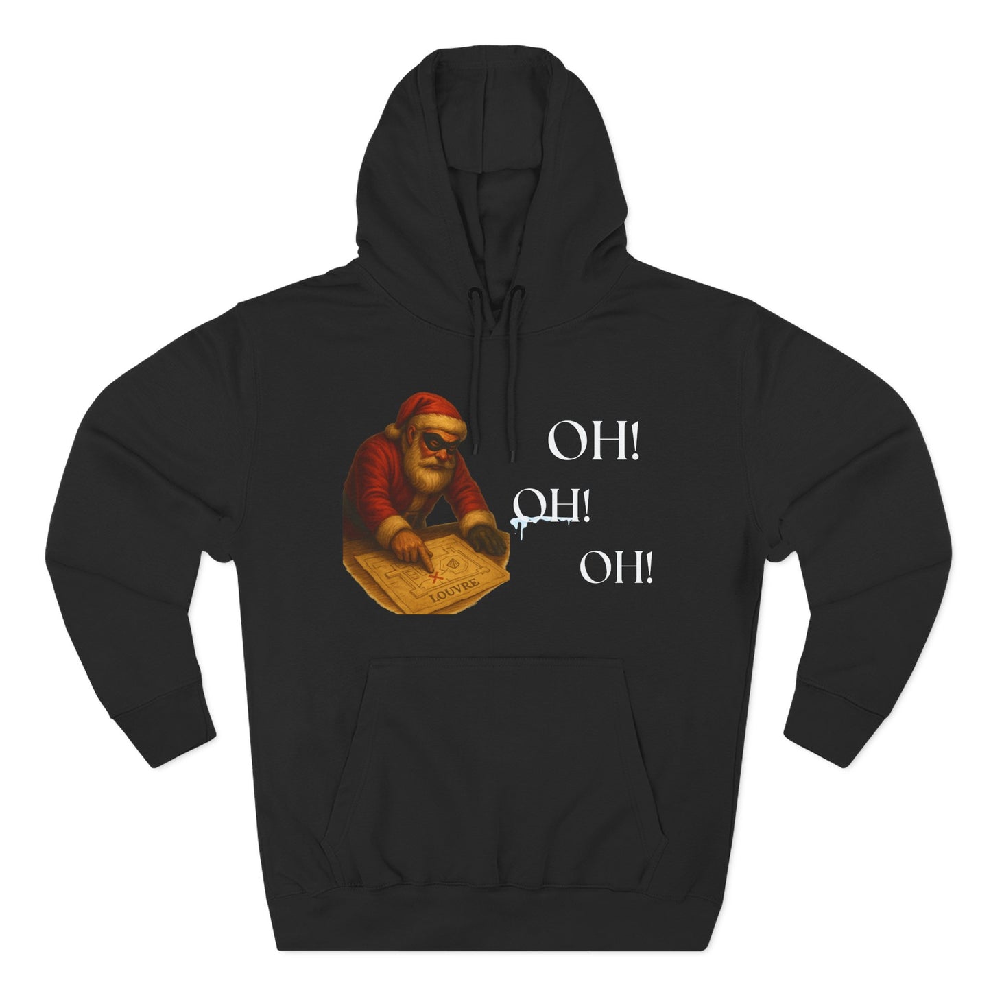 Vintage Santa Claus Oh! Oh! Oh! Hoodie | Christmas Holiday Sweater-Style Sweatshirt Printify