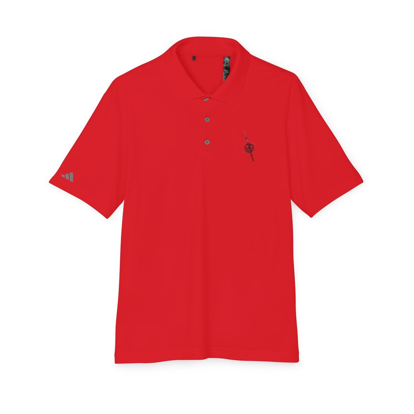 Polo Adidas® Brodé - Emblème Heart Pirate Trafalgar Law, Streetwear Minimaliste Manga, Cadeau Unisexe One Piece Printify