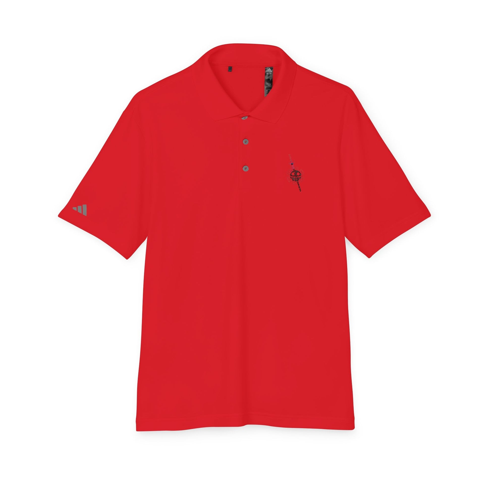 Polo Adidas® Brodé - Emblème Heart Pirate Trafalgar Law, Streetwear Minimaliste Manga, Cadeau Unisexe One Piece Printify