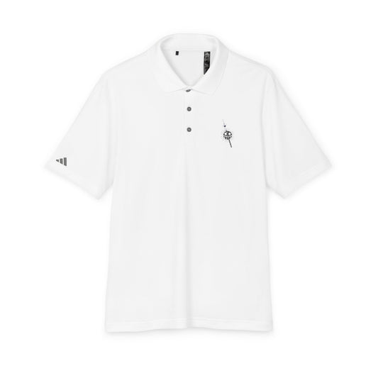 Polo Adidas® Brodé - Emblème Heart Pirate Trafalgar Law, Streetwear Minimaliste Manga, Cadeau Unisexe One Piece Printify