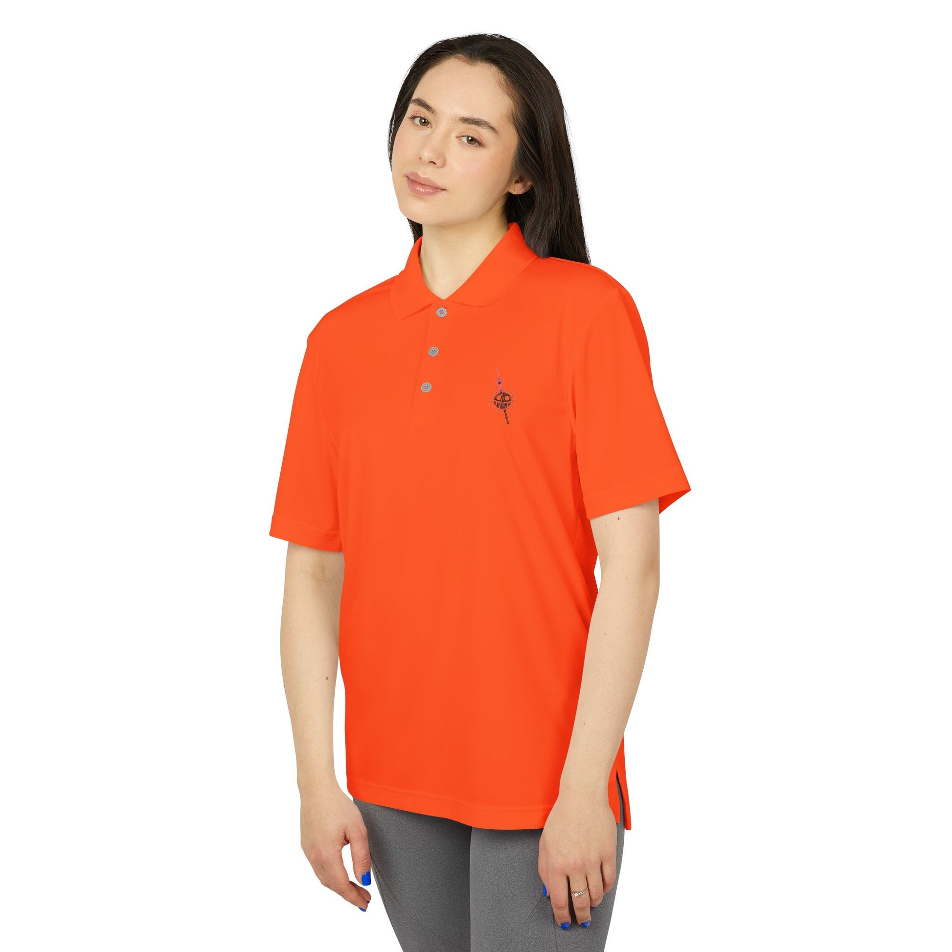 Polo Adidas® Brodé - Emblème Heart Pirate Trafalgar Law, Streetwear Minimaliste Manga, Cadeau Unisexe One Piece Printify