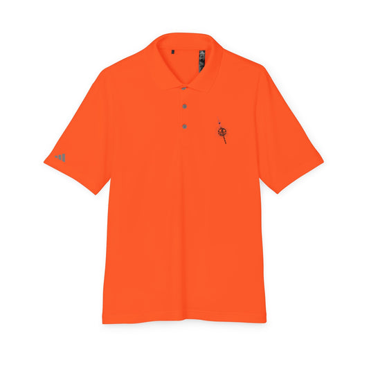 Polo Adidas® Brodé - Emblème Heart Pirate Trafalgar Law, Streetwear Minimaliste Manga, Cadeau Unisexe One Piece Printify