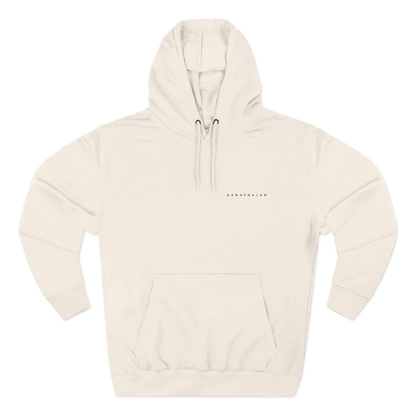 UNBOTHERED Essential Hoodie – Coupe intemporelle, confort quotidien, minimalisme affirmé Printify