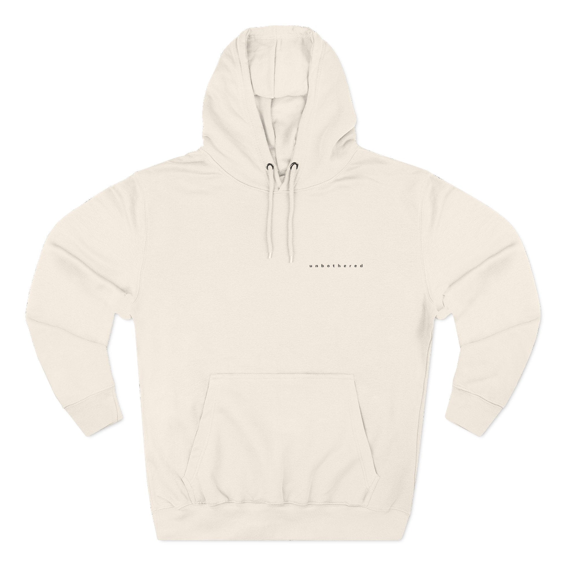 UNBOTHERED Essential Hoodie – Coupe intemporelle, confort quotidien, minimalisme affirmé Printify