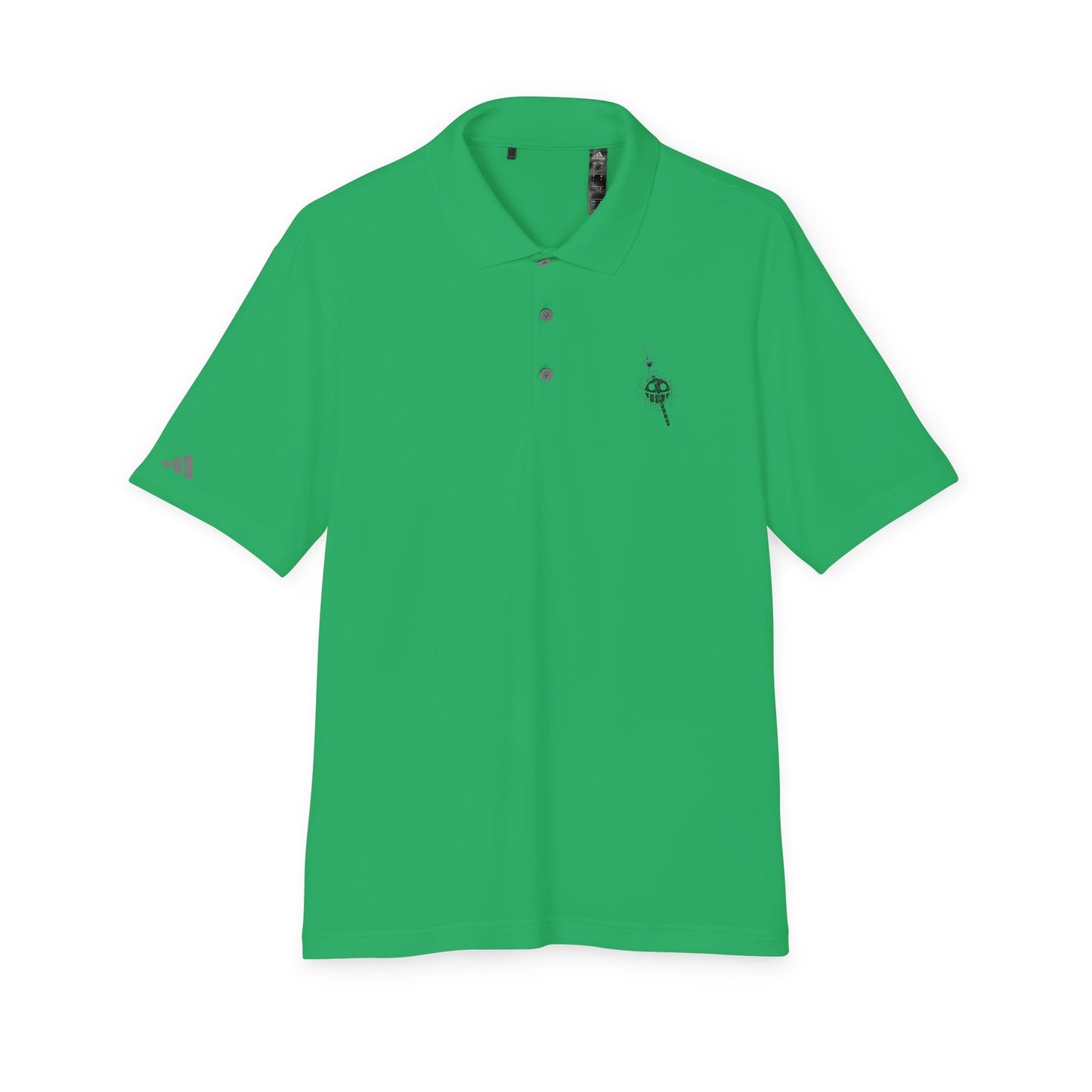 Polo Adidas® Brodé - Emblème Heart Pirate Trafalgar Law, Streetwear Minimaliste Manga, Cadeau Unisexe One Piece Printify